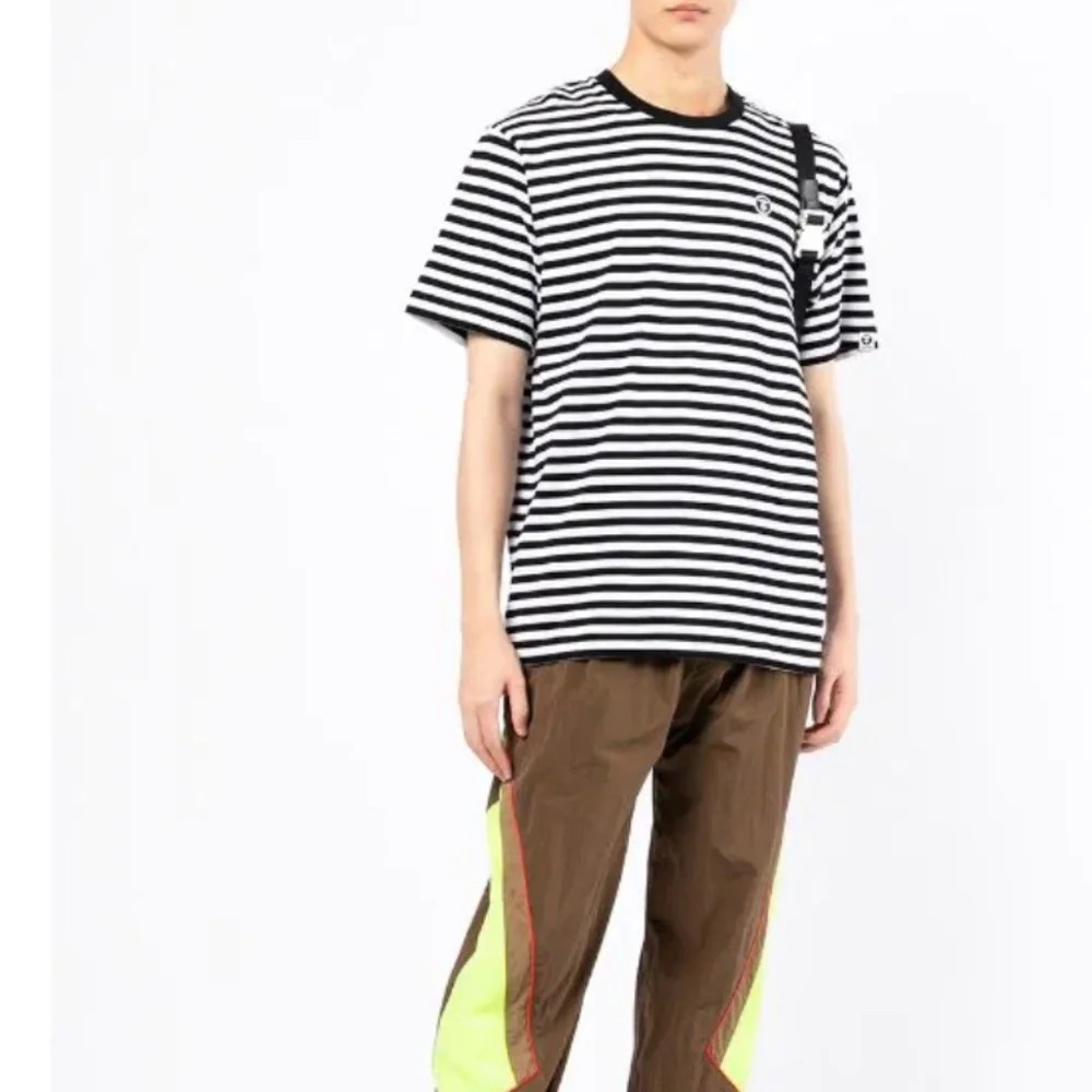 Aape by bathing ape striped logo patch tee